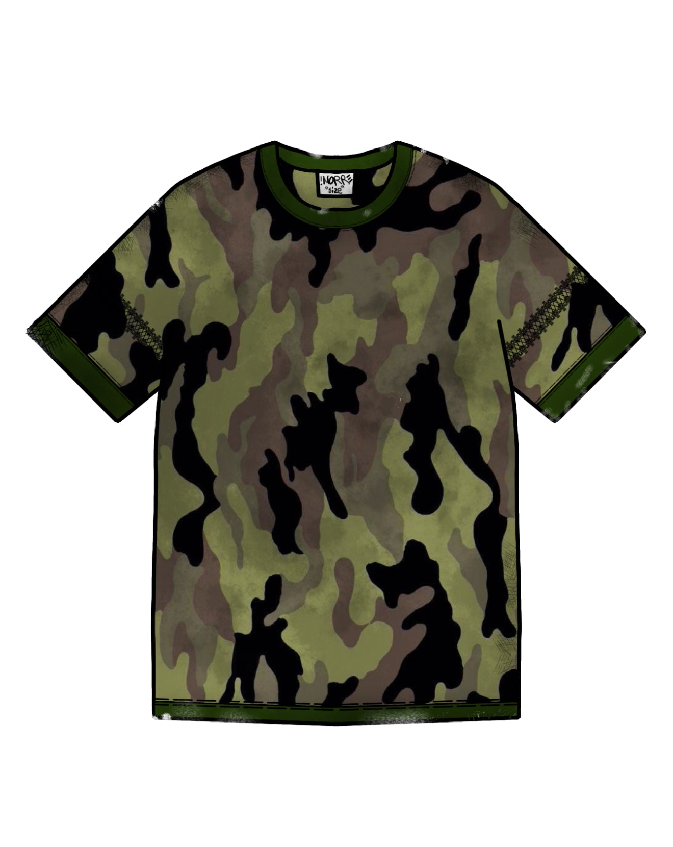 Camo Waffle Knit Ringer