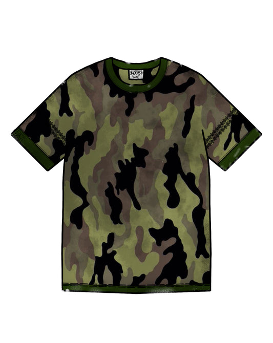 Camo Waffle Knit Ringer